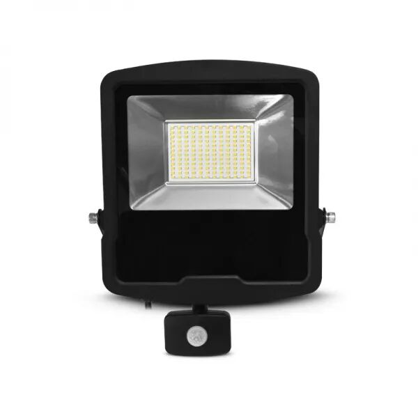 LUMOS II PROJECT 100W 4000K PLAT NOIR IP44/65 + DETECT IR 5ANS