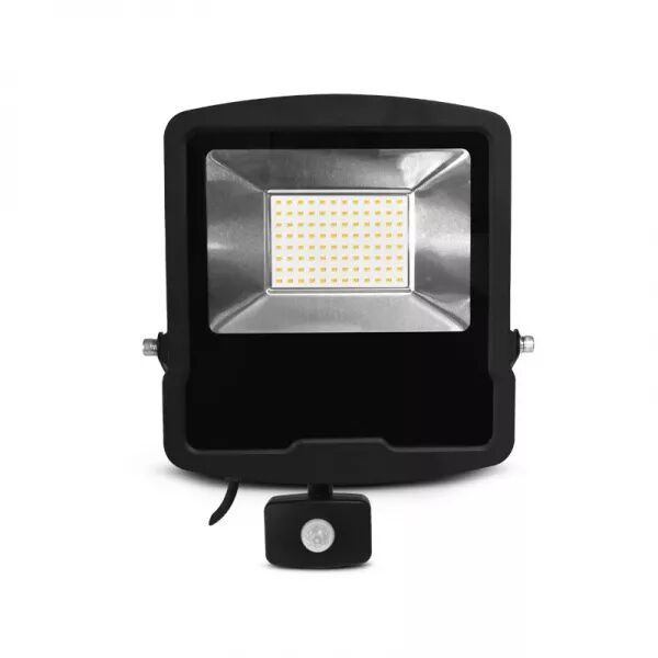 LUMOS II PROJECT 70W 3000K PLAT NOIR IP44/65 + DETECT IR 5ANS