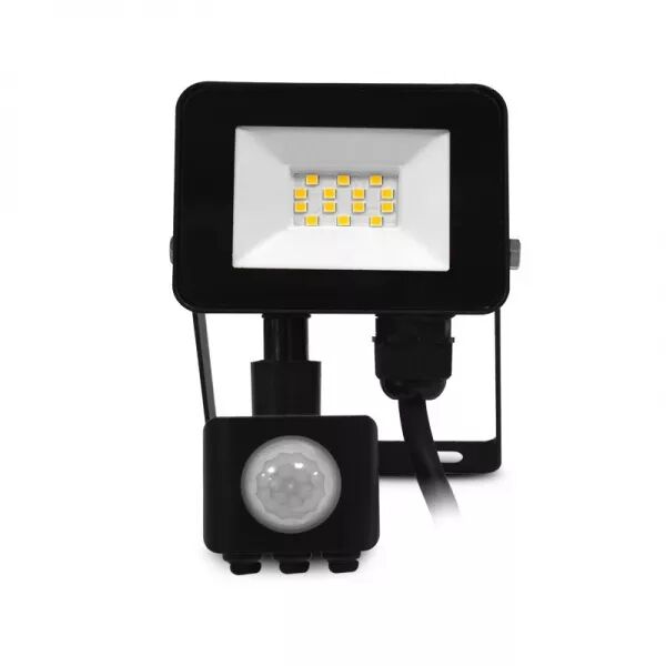 LUMOS SLIM II PROJECT 10W 6000K PLAT NOIR + DETECT IP65