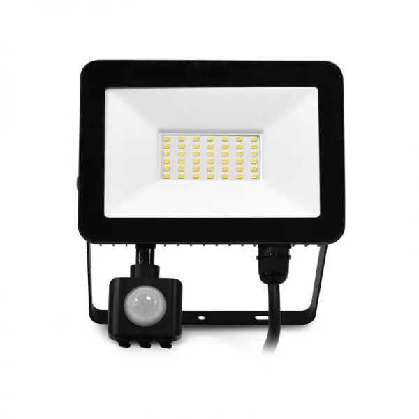 LUMOS SLIM II PROJECT 30W 3000K PLAT NOIR + DETECT IP65