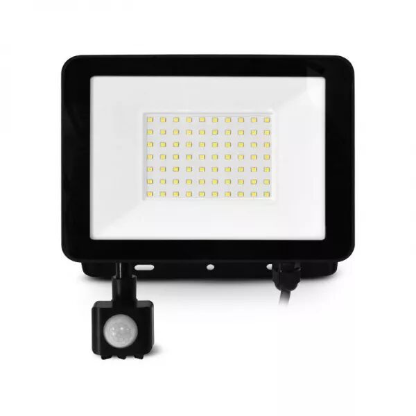 LUMOS SLIM II PROJECT 50W 6000K PLAT NOIR + DETECT IR