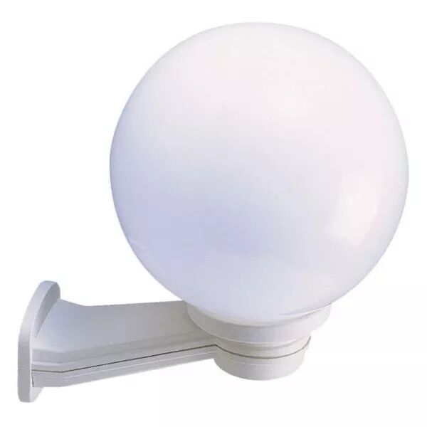 LUNA - Appl. Mur Boule Ext. IP44 IK08, blanc, E27 100W max., lampe non incl. (1704)