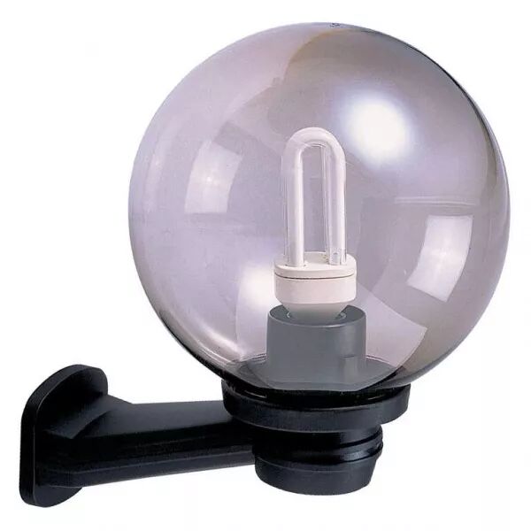 LUNA - Appl. Mur Boule Ext. IP44 IK08, noir, E27 100W max., lampe non incl. (1708)