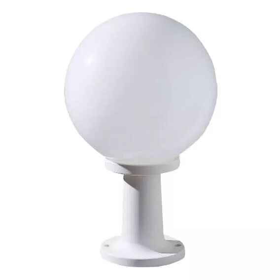 LUNA - Borne Ext. IP44 IK08, blanc, E27 100W max., lampe non incl., haut. 41cm (1717)