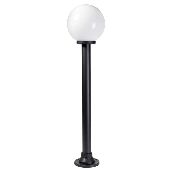 LUNA - Borne Ext. IP44 IK08, nr/opal, E27 100W max., lampe non incl, haut. 1,05m (1718)