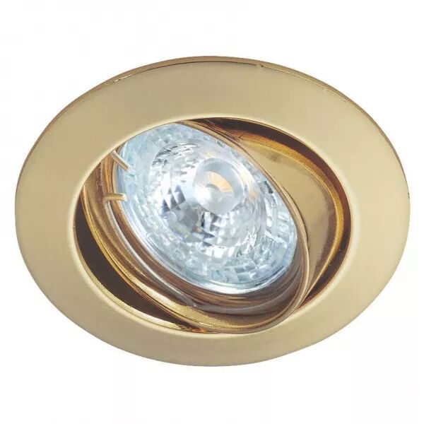 LUNAR 50-12 - Encastr� GU5,3, rond, basculant, dor�, Lpe non incl. (4875)