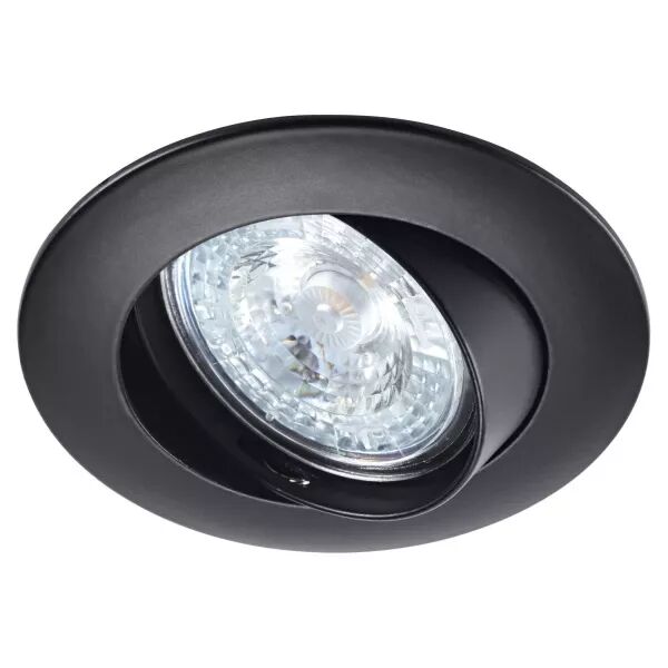 LUNAR 50-12 - Encastr� GU5,3, rond, basculant, noir, Lpe non incl. (4786)