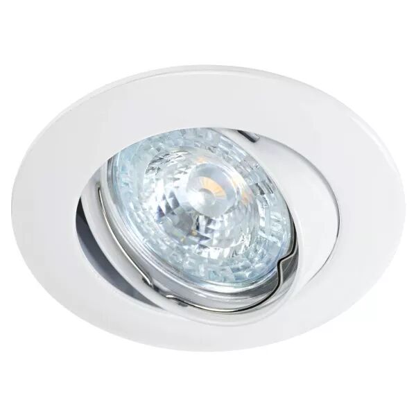 LUNAR 50-230 - Encastr� GU10, rond, basculant, blanc, lampe non incl. (4877)