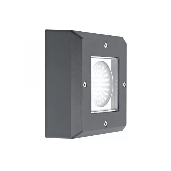 LUXMUR 3 - APPLIQUE MUR EXT. GX53 IP66 IK07, CARR�, GRAPHITE, LPE NON INCL.