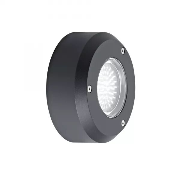 LUXMUR 3 - APPLIQUE MUR EXT. GX53 IP66 IK07, ROND, GRAPHITE, LPE NON INCL.