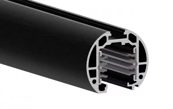 LYTESPAN RAIL EN SECTION RONDE 1M NOIR 9000-1/B-ST15