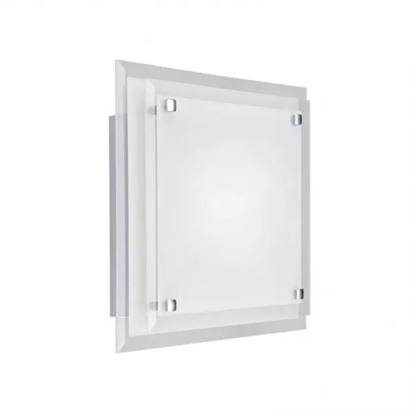 MAGGIE - APPLIQUE MUR E27 60W MAX, CARR�, DOUBLE VERRE OPALE, LPE NON INCL.