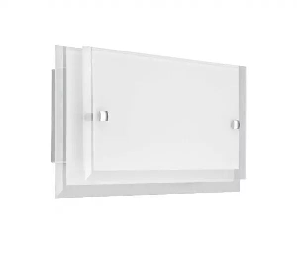 MAGGIE - APPLIQUE MUR E27 60W MAX, RECTANG., DOUBLE VERRE OPALE, LPE NON INCL.