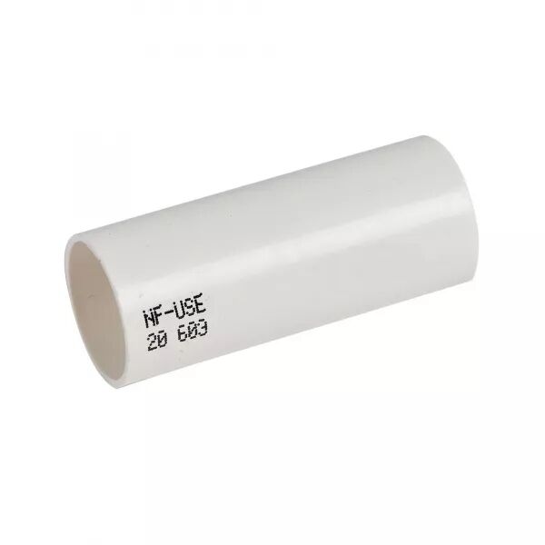 MANCHON POUR CONDUITS �20MM - BLANC RAL9010 ANTIMICROBIEN