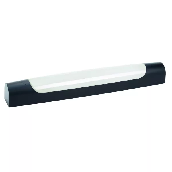 MAUD SYM 01- R�glette IP44 IK07 Vol.2 a/inter LED int�g. 6,3W 2700K 600lm, noire (53083)
