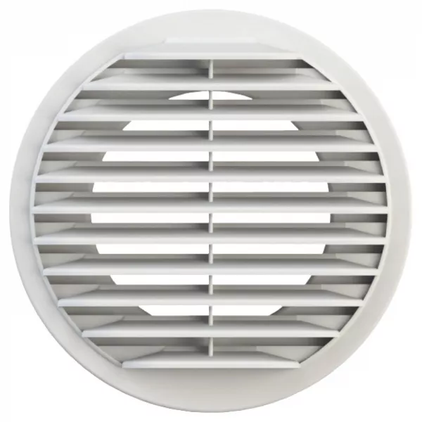 Me plast 125 b - rejet ou prise d\'air murale blanc diam�tre 125 (464041)