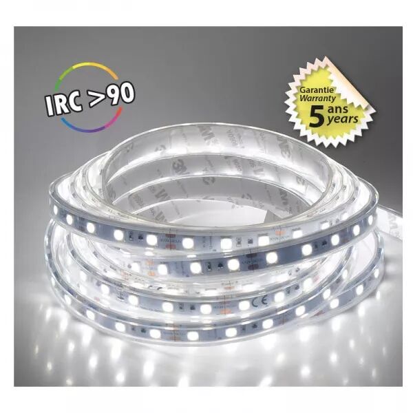 MIIDEX - &BANDEAU BLC 6000K 5M 60LED 12.4W/M IP67 24V SILICON BOITE 5ANS (751672)