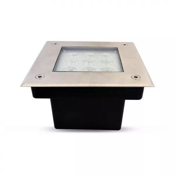 MIIDEX - &ETNA CARRE SPOT ENCASTRABLE SOL 9W 4000K IP67 INOX 304 (7064)