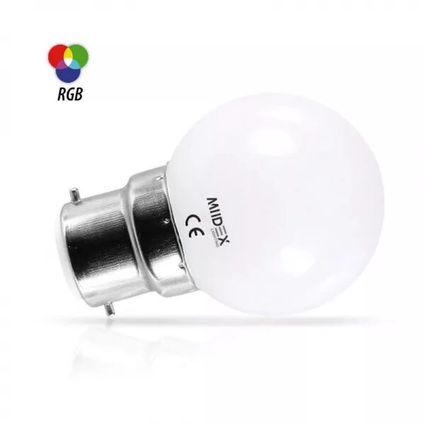 MIIDEX - &LED 1W BULB B22 RGB DEPOLI BOITE (76152)