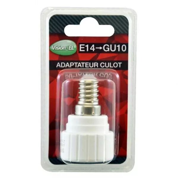 MIIDEX - ADAPTATEUR BASE CULOT E14 VERS GU10 BLISTER (739881)