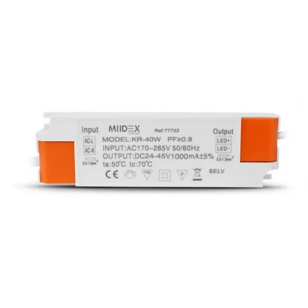 MIIDEX - ALIM  LED  CC  40 W DC24-45V 1000mA (S77722)