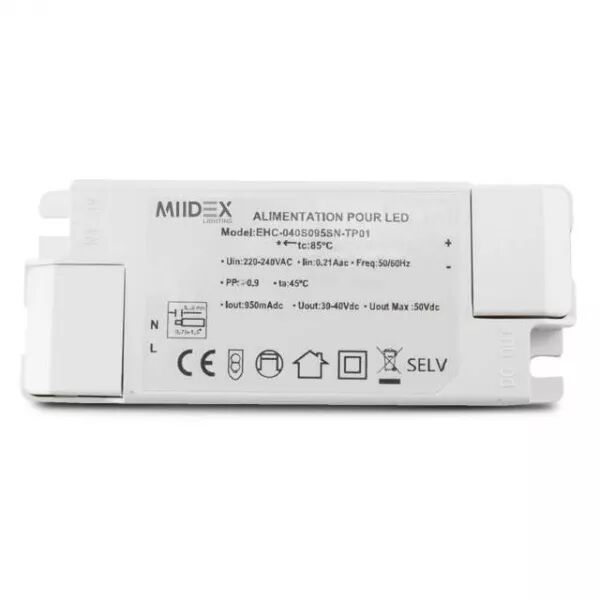 MIIDEX - ALIM  LED  CC 36 W 950mA 30-40VDC (S77705)