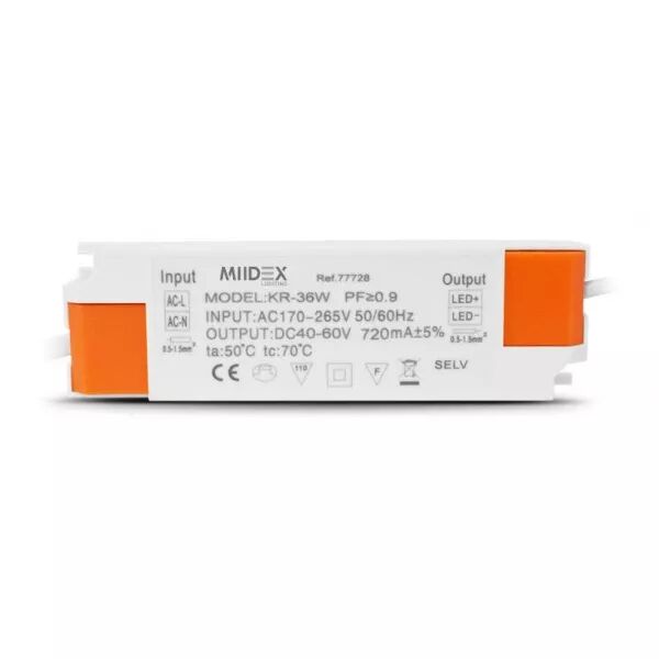 MIIDEX - ALIM LED CC 36 W DC40-60V 720mA (S77728)