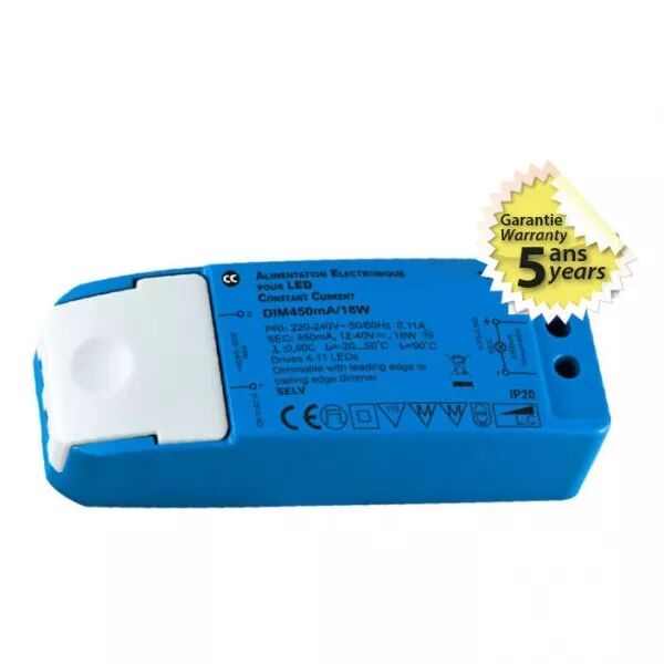 MIIDEX - ALIM LED VISION-EL 12-40V dimmable DC 18 W  450 Ma IP20 (7544)