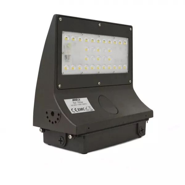 MIIDEX - APPLIQUE MURALE EXTERIEUR LED WALLPACK 50 W 4000K SLIM (70520)
