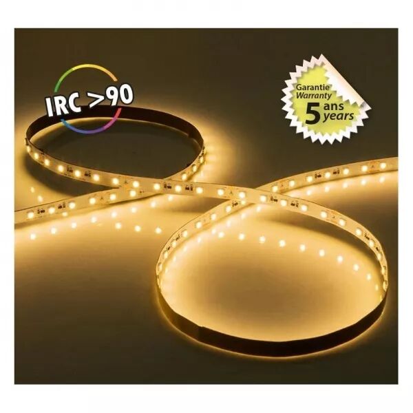 MIIDEX - BANDEAU BLC 3000K 5M 120LED 10W/M IP20 24V 5ANS (100705)