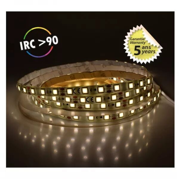 MIIDEX - BANDEAU BLC 4000K 5M 60LED 12.4W/M IP65 24V PU BOITE 5ANS (751661)