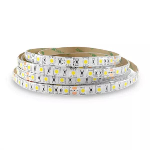 MIIDEX - BANDEAU BLC 6000K 5M 60 LED ET 14.4W/M IP65 24V PU (75163)