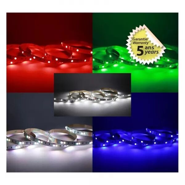 MIIDEX - BANDEAU BLC RGB + 4000K 5M 70LED 13W/M  IP20 24V 5ANS (100709)