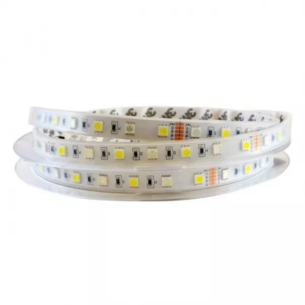 MIIDEX - BANDEAU COULEURS + BLC 5M 60LED ET 8W/M IP67 24V SILICON (75169)