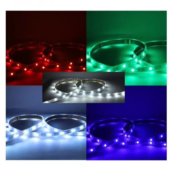 MIIDEX - BANDEAU RGB + BLC 5M 60LED ET 9W/M IP67 24V TUBE SILICONE (100433)