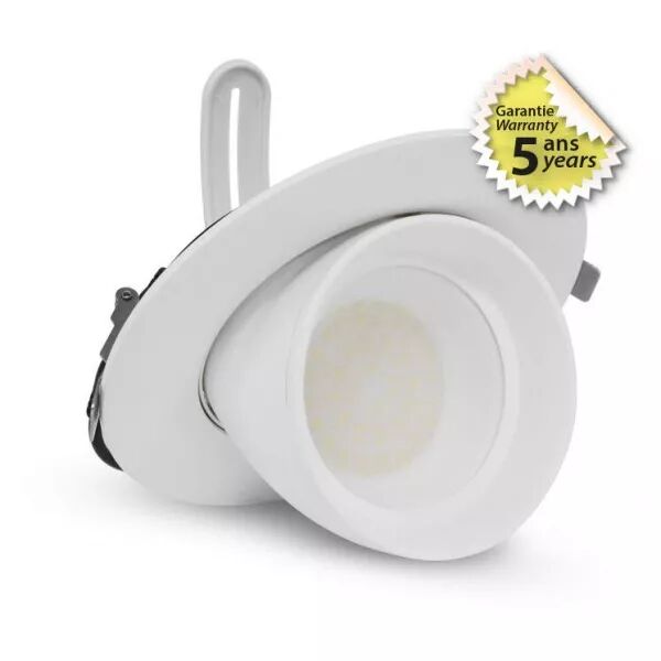 MIIDEX - BOUTICA CCT SPOT ESCARGOT DIAM 190MM ORIENT 38W 3K/4K/5700K BLC 5ANS (767440)