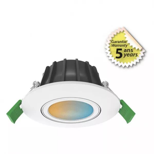 MIIDEX - CHROMA ORIENT SPOT BBC DIAM 81MM ENCAS 6W 27K/3K/4K DIM RECOUV 5ANS (763410)