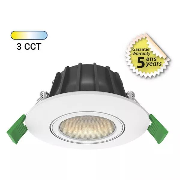 MIIDEX - CHROMA ORIENT SPOT BBC DIAM 96MM ENCAS 9W 27K/3K/4K DIM RECOUV 5ANS (763411)