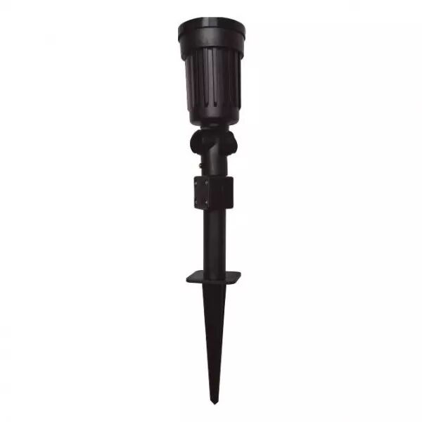 MIIDEX - �ILLET PROJECTEUR PIQUET 1 X PAR38 NOIR IP54 PC (70286)