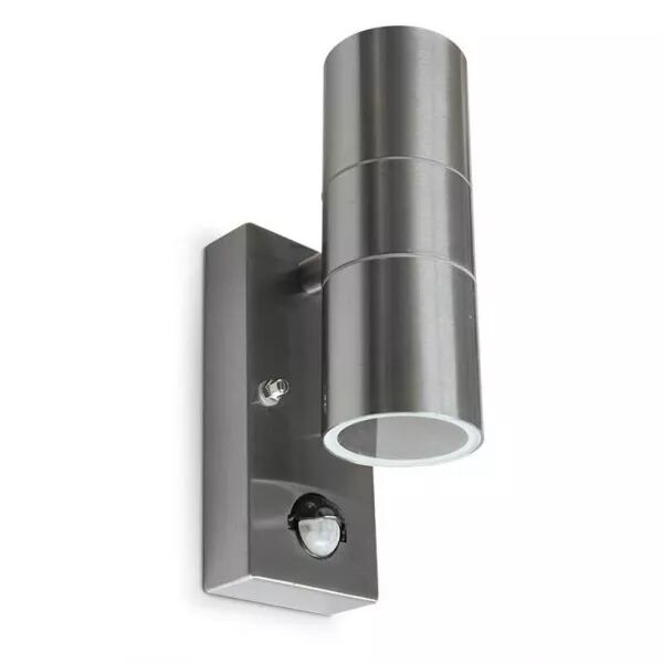 MIIDEX - CLAIRETTE D/I APPL 2 X GU10 CYLINDRIQUE + DETEC IP44 INOX 316L (700380)