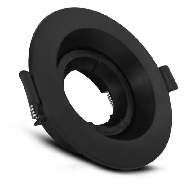 MIIDEX - COLLERETTE 1/4 DE TOUR SUPPORT DE SPOT DIAM 80MM NOIR ROTATIF BL PC (77044)