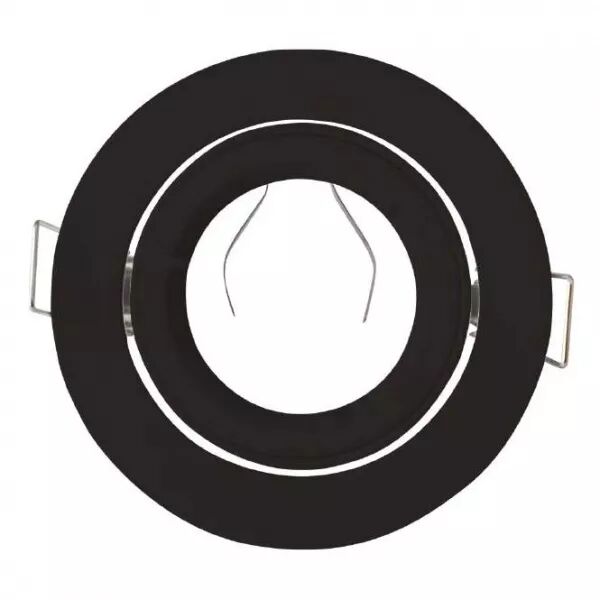 MIIDEX - COLLERETTE 1/4 DE TOUR SUPPORT DE SPOT DIAM 93MM NOIR ORIENT  (77110)