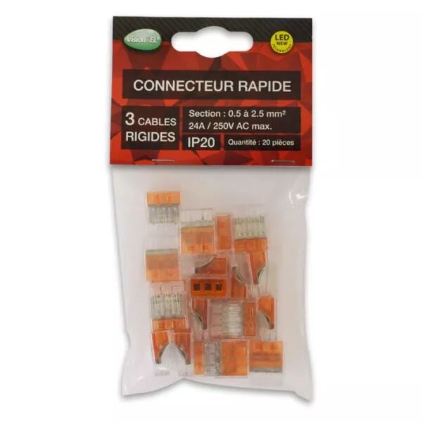 MIIDEX - CONNECT RAPIDE 3 FILS RIGIDE POLYBAG PACK DE 20  (72220)