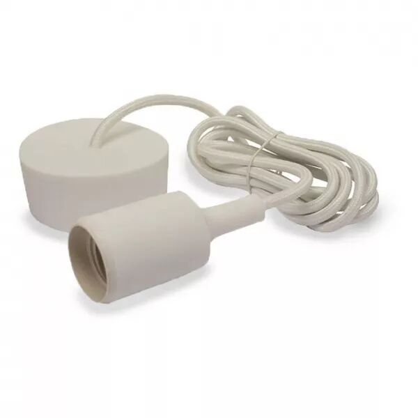 MIIDEX - DOUILLE E27 SILICON + CABLE 2 M BLANC (5003)
