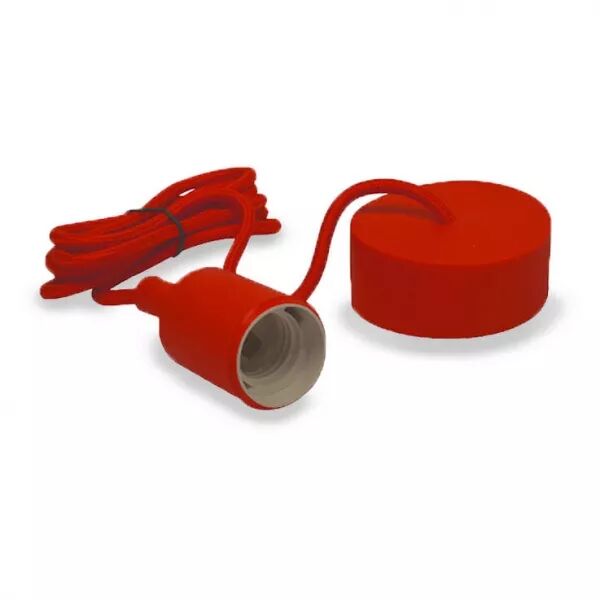 MIIDEX - DOUILLE E27 SILICON + CABLE 2 M ROUGE (5004)