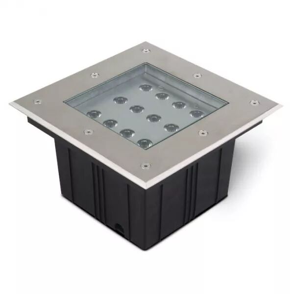 MIIDEX - ETNA CARRE SPOT ENCASTRABLE SOL 12W 4000K IP67 INOX 316L (70652)