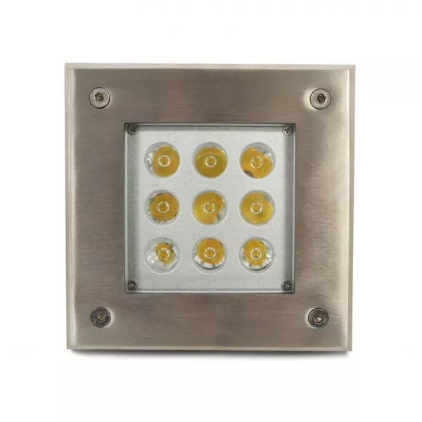 MIIDEX - ETNA CARRE SPOT ENCASTRABLE SOL 9W 4000K IP67 INOX 316L (70640)