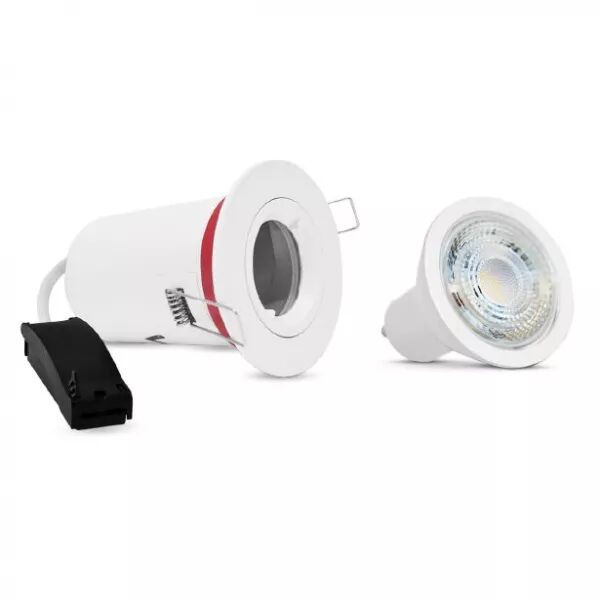 MIIDEX - KIT BBC 6W SUPPORT SPOT BBC ROND BLC FIXE + GU10 DIM 4000K (77186)