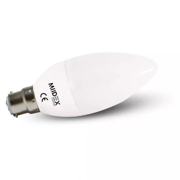 MIIDEX - LED   6 W  FLAMME B22 4000 K CERAMIC DEPOLI BLISTER X 2 (748921)
