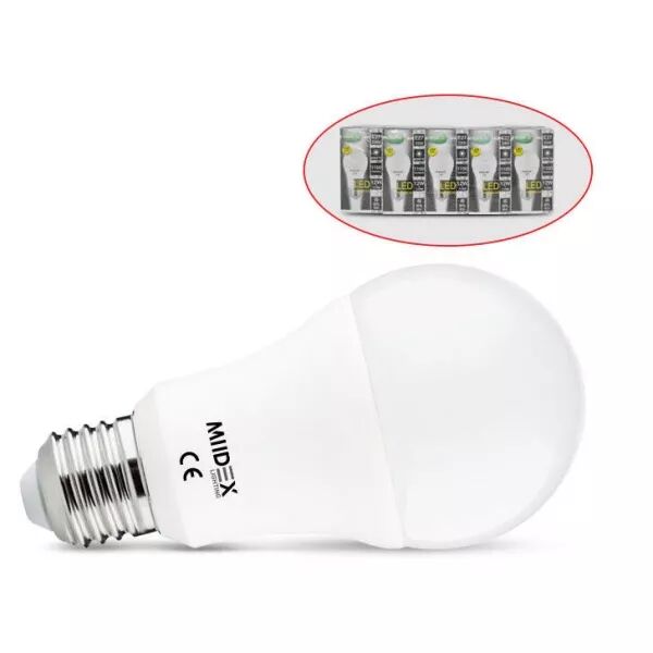 MIIDEX - LED 11W BULB E27 4000K BOITE PACK 5 (738841)
